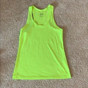 neon yellow tank top